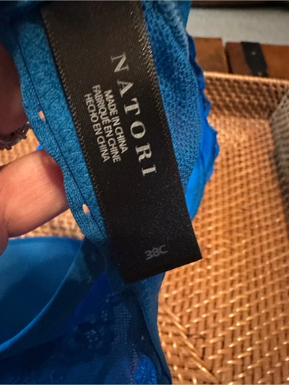 NWT Natori Bliss Perfection Bra 38C Imperial Blue Underwire Lined Plus Size